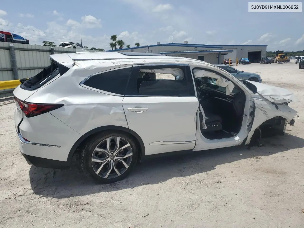 2022 Acura Mdx Technology VIN: 5J8YD9H4XNL006852 Lot: 59800755
