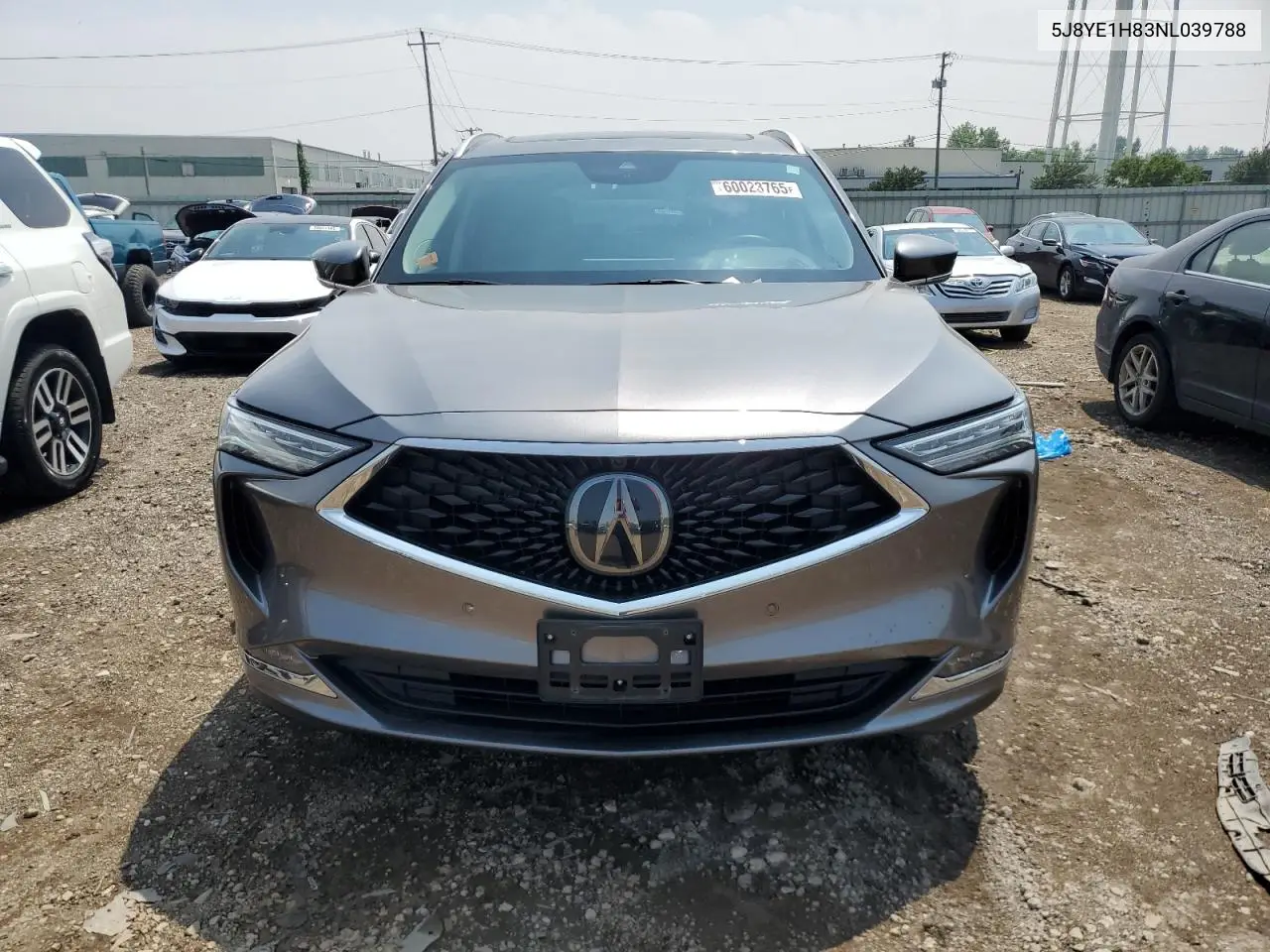 2022 Acura Mdx Advance VIN: 5J8YE1H83NL039788 Lot: 60023765
