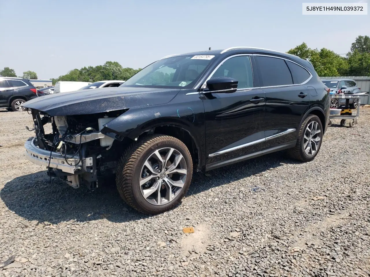 2022 Acura Mdx Technology VIN: 5J8YE1H49NL039372 Lot: 60164795