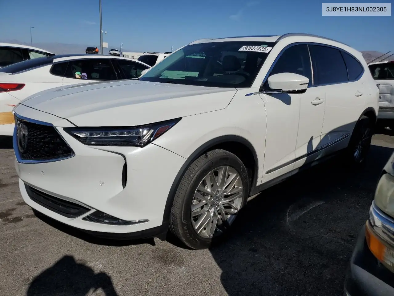 2022 Acura Mdx Advance VIN: 5J8YE1H83NL002305 Lot: 60937025