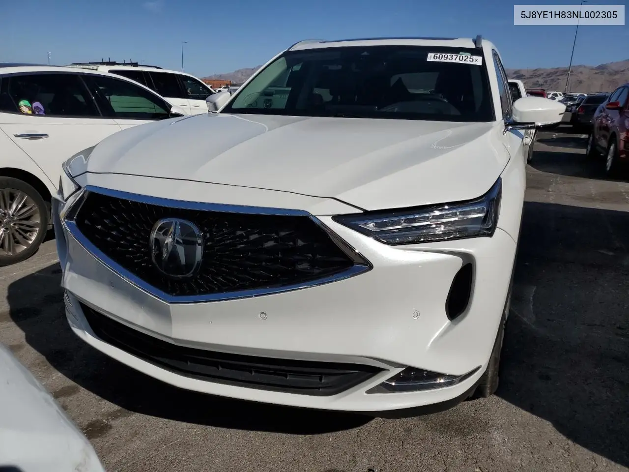 2022 Acura Mdx Advance VIN: 5J8YE1H83NL002305 Lot: 60937025
