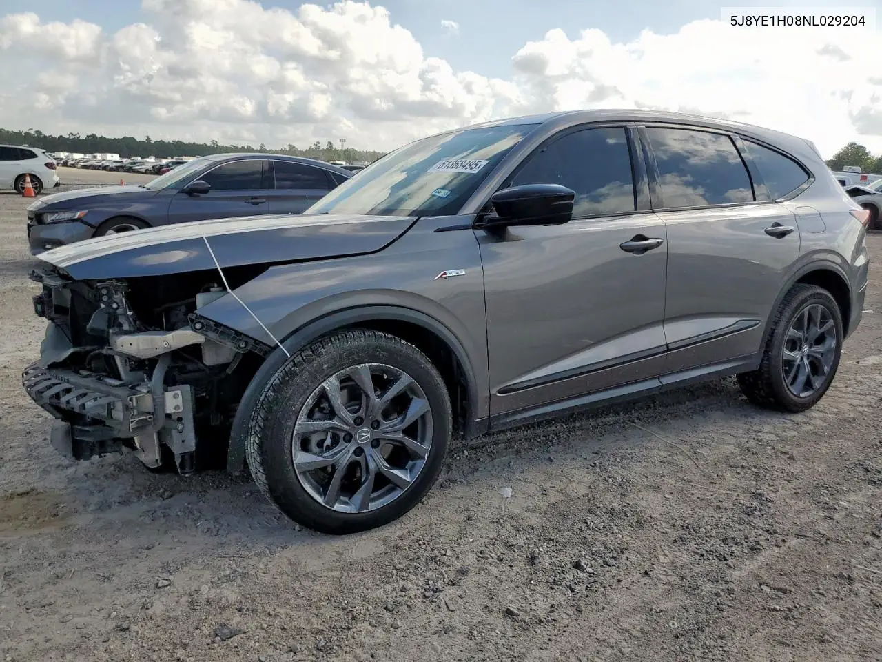 2022 Acura Mdx A-Spec VIN: 5J8YE1H08NL029204 Lot: 61368495