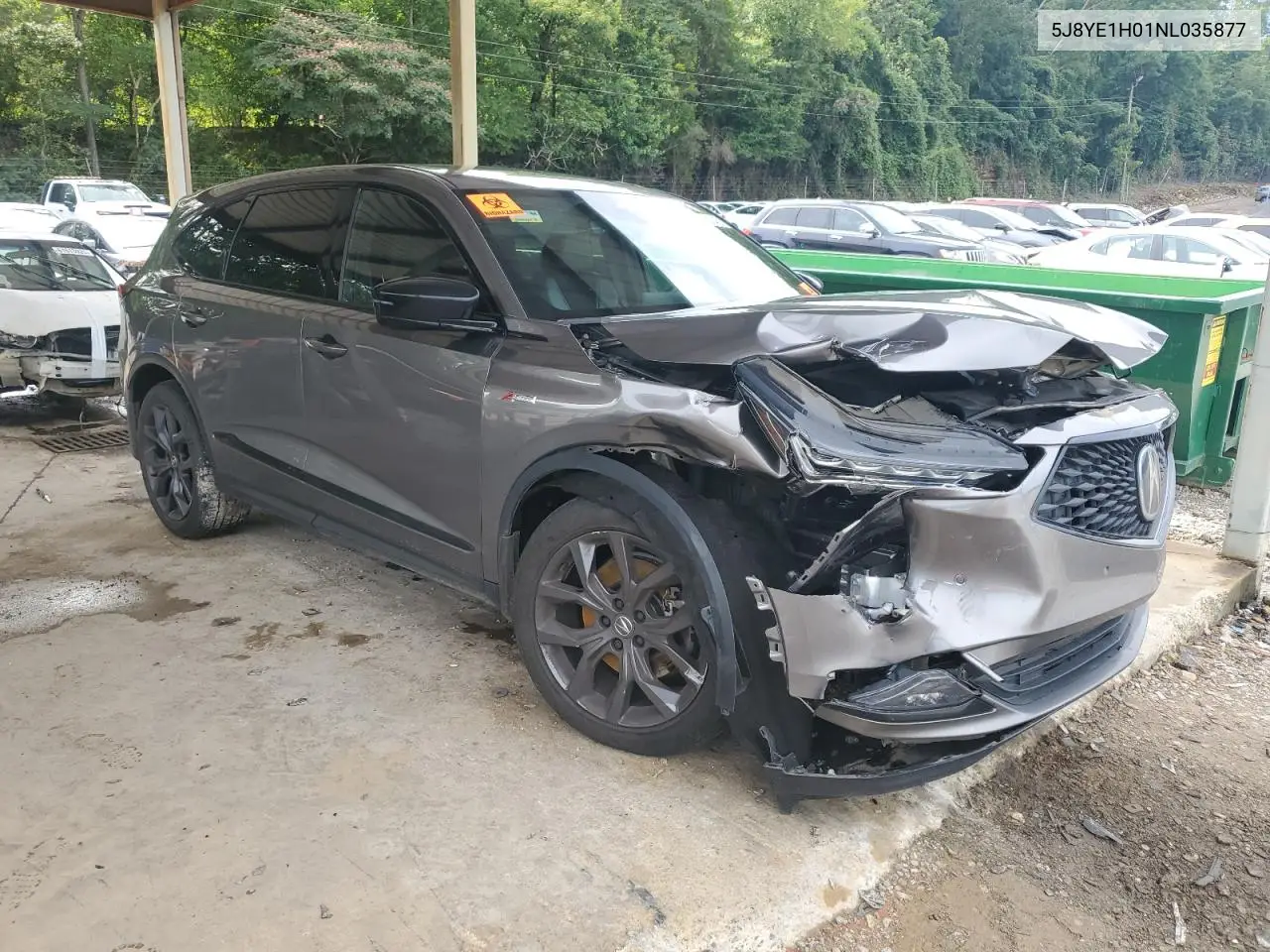 2022 Acura Mdx A-Spec VIN: 5J8YE1H01NL035877 Lot: 61532245