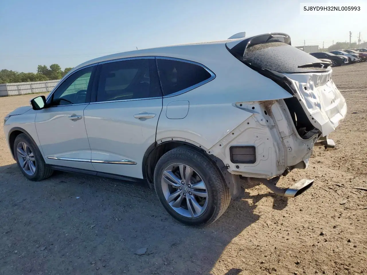 2022 Acura Mdx VIN: 5J8YD9H32NL005993 Lot: 61627865
