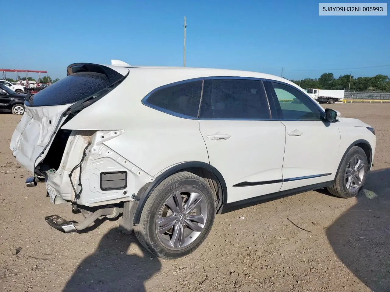 2022 Acura Mdx VIN: 5J8YD9H32NL005993 Lot: 61627865