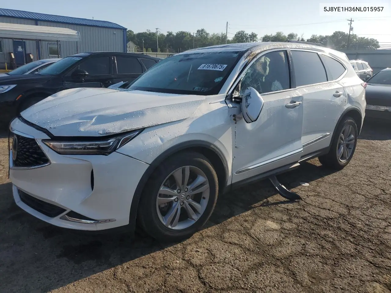 2022 Acura Mdx VIN: 5J8YE1H36NL015957 Lot: 61670675