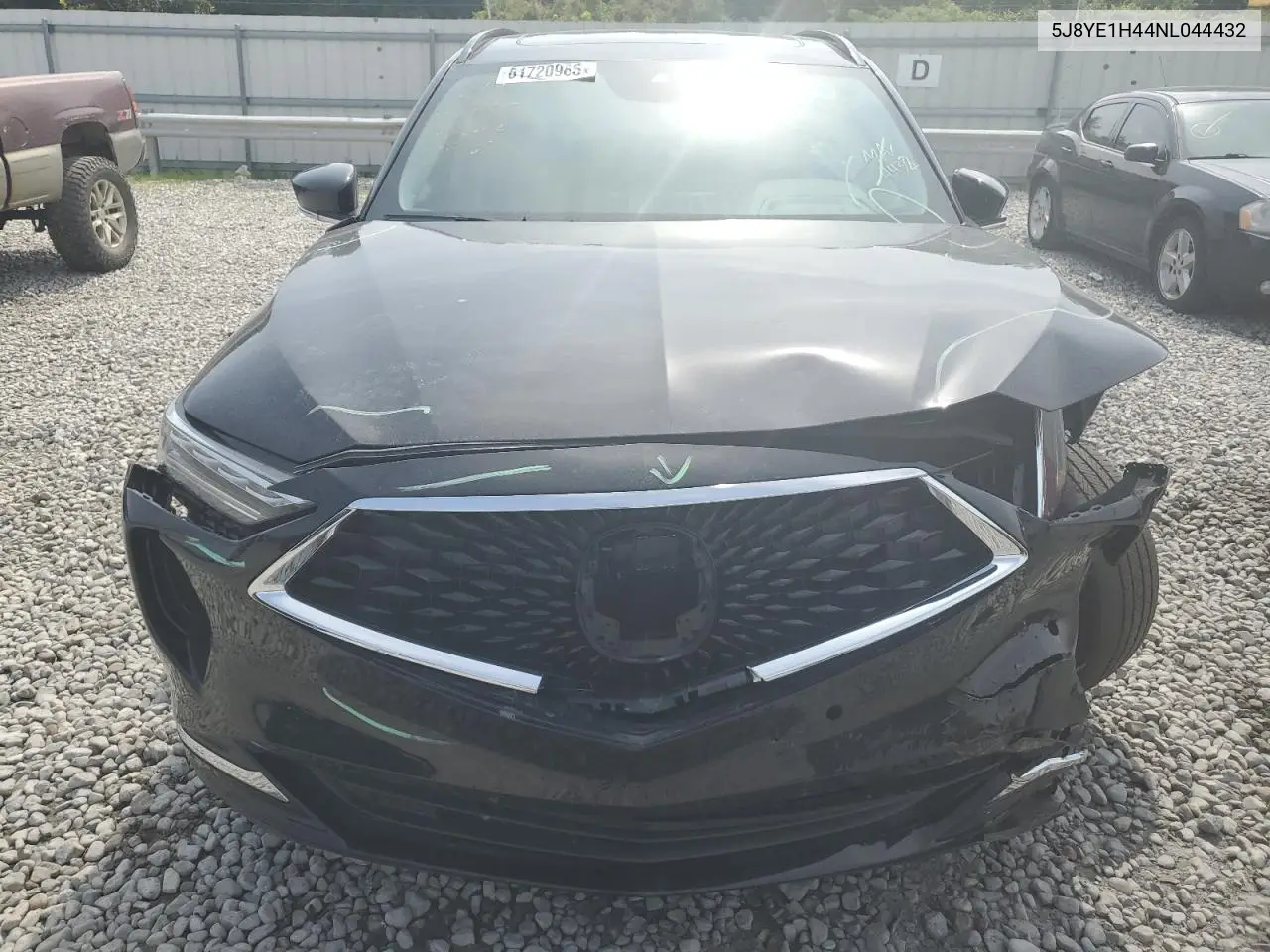 2022 Acura Mdx Technology VIN: 5J8YE1H44NL044432 Lot: 61720985