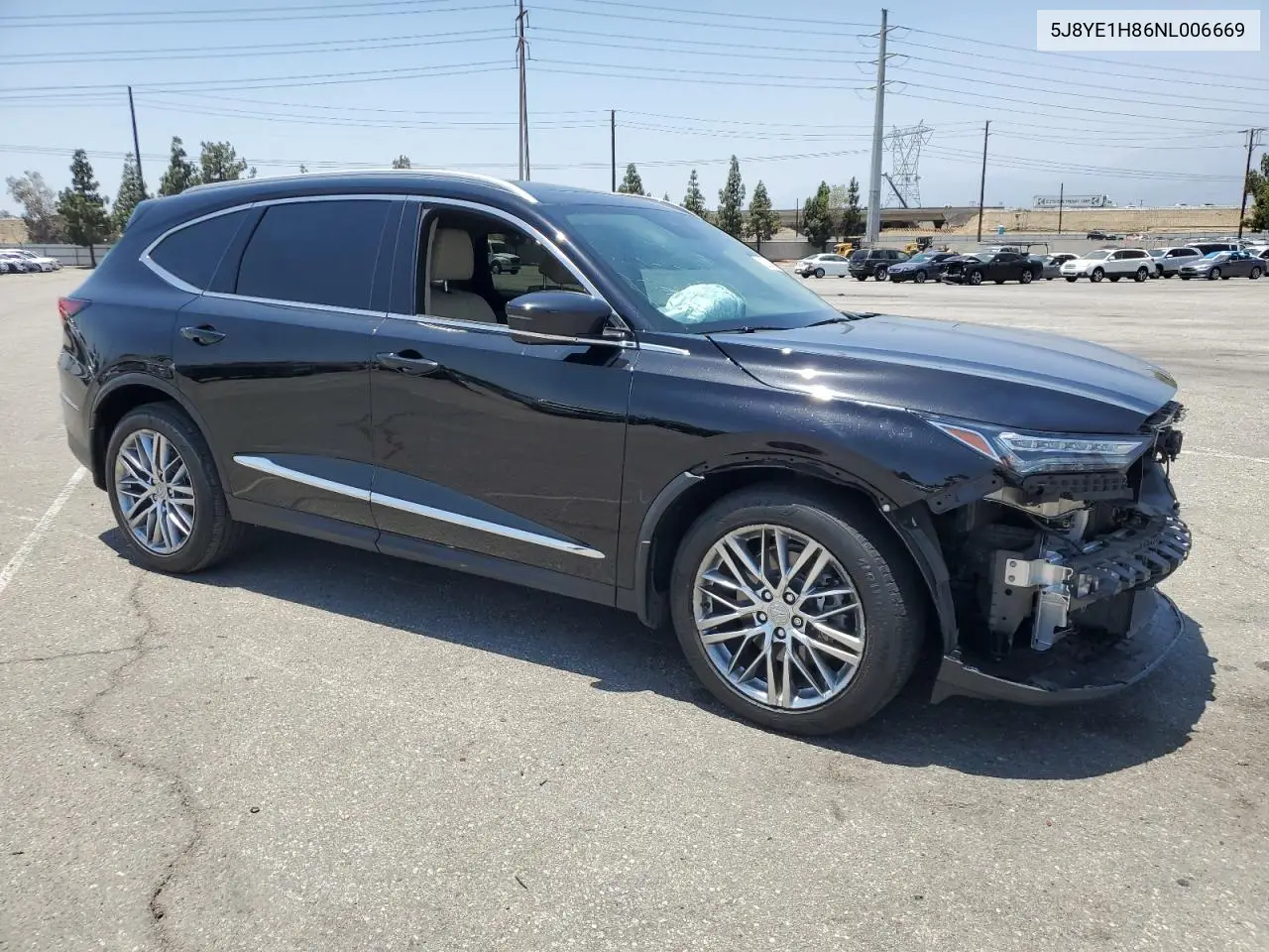 2022 Acura Mdx Advance VIN: 5J8YE1H86NL006669 Lot: 62025965