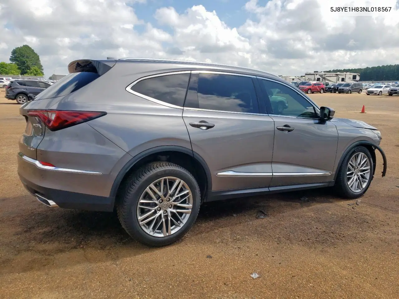 2022 Acura Mdx Advance VIN: 5J8YE1H83NL018567 Lot: 62167975