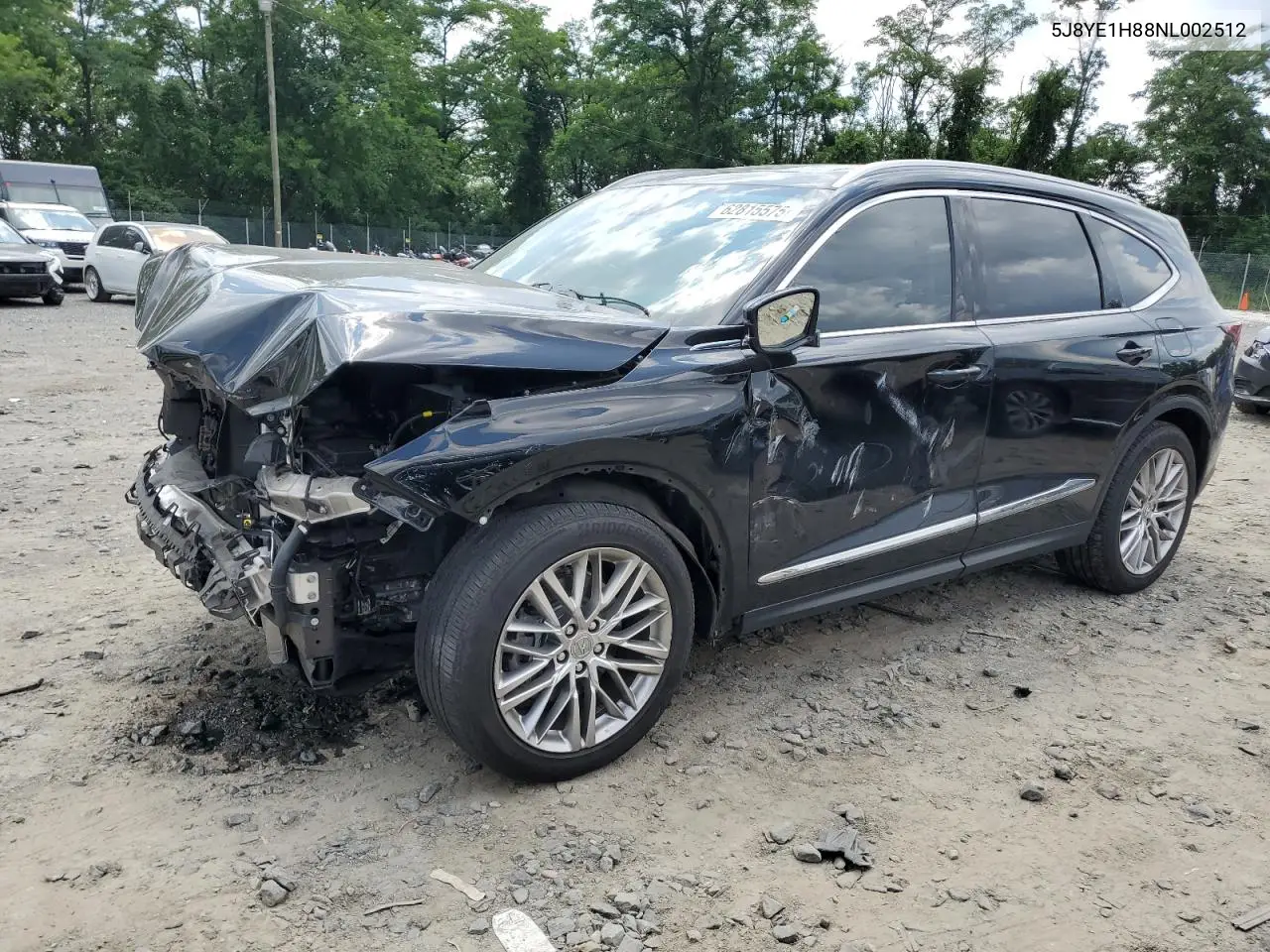 2022 Acura Mdx Advance VIN: 5J8YE1H88NL002512 Lot: 62815575