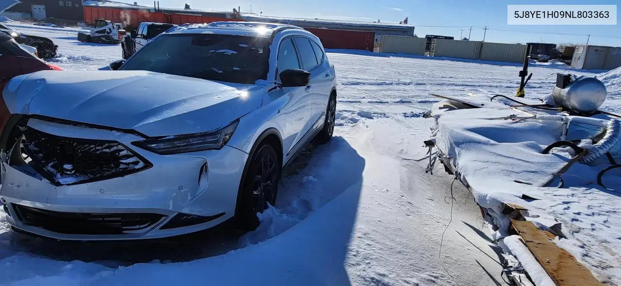 2022 Acura Mdx A-Spec VIN: 5J8YE1H09NL803363 Lot: 78440084