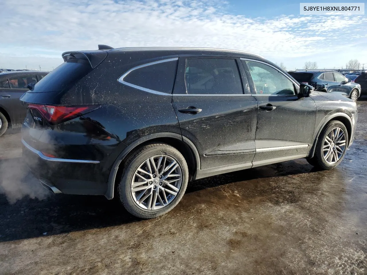 2022 Acura Mdx Advance VIN: 5J8YE1H8XNL804771 Lot: 88961925