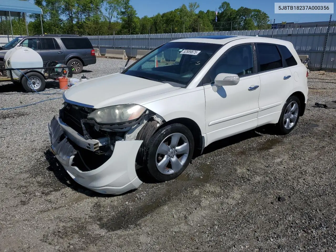2007 Acura Rdx VIN: 5J8TB18237A000356 Lot: 52889875