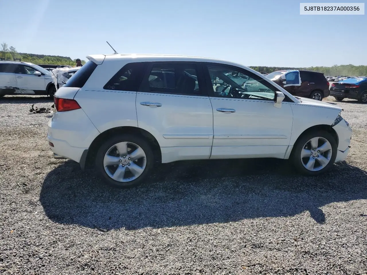 2007 Acura Rdx VIN: 5J8TB18237A000356 Lot: 52889875