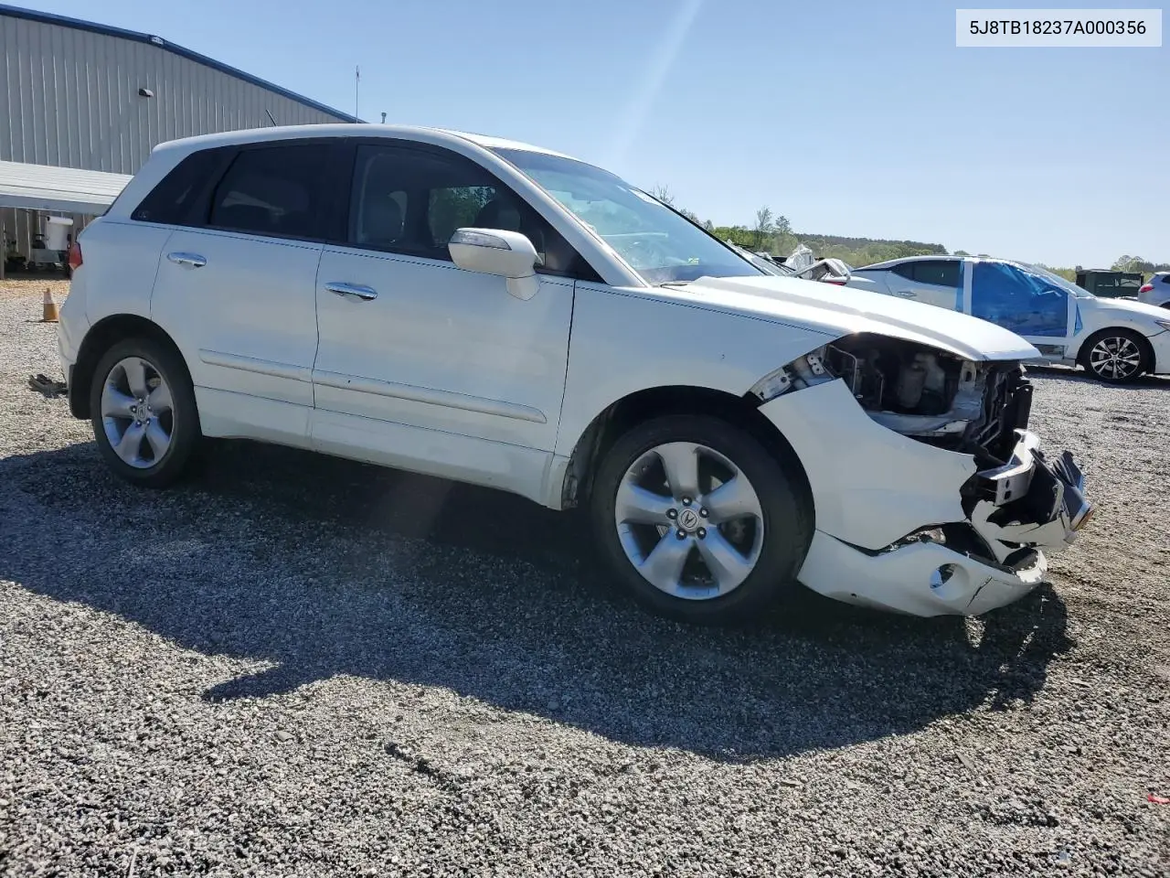2007 Acura Rdx VIN: 5J8TB18237A000356 Lot: 52889875