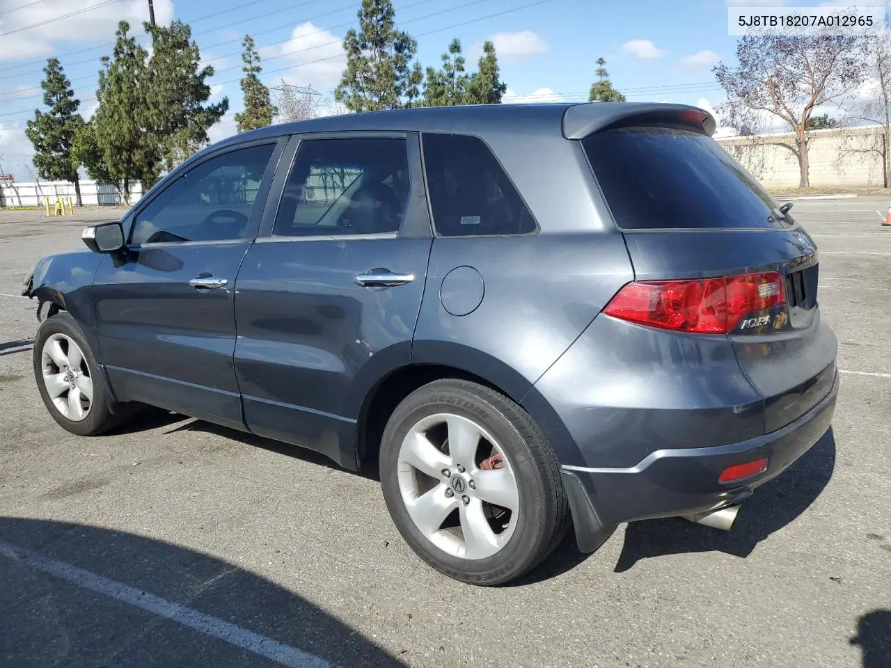 2007 Acura Rdx VIN: 5J8TB18207A012965 Lot: 56712565