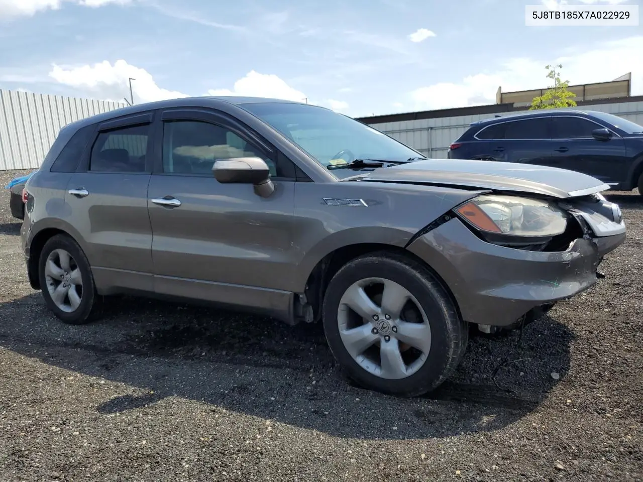 2007 Acura Rdx Technology VIN: 5J8TB185X7A022929 Lot: 61131035