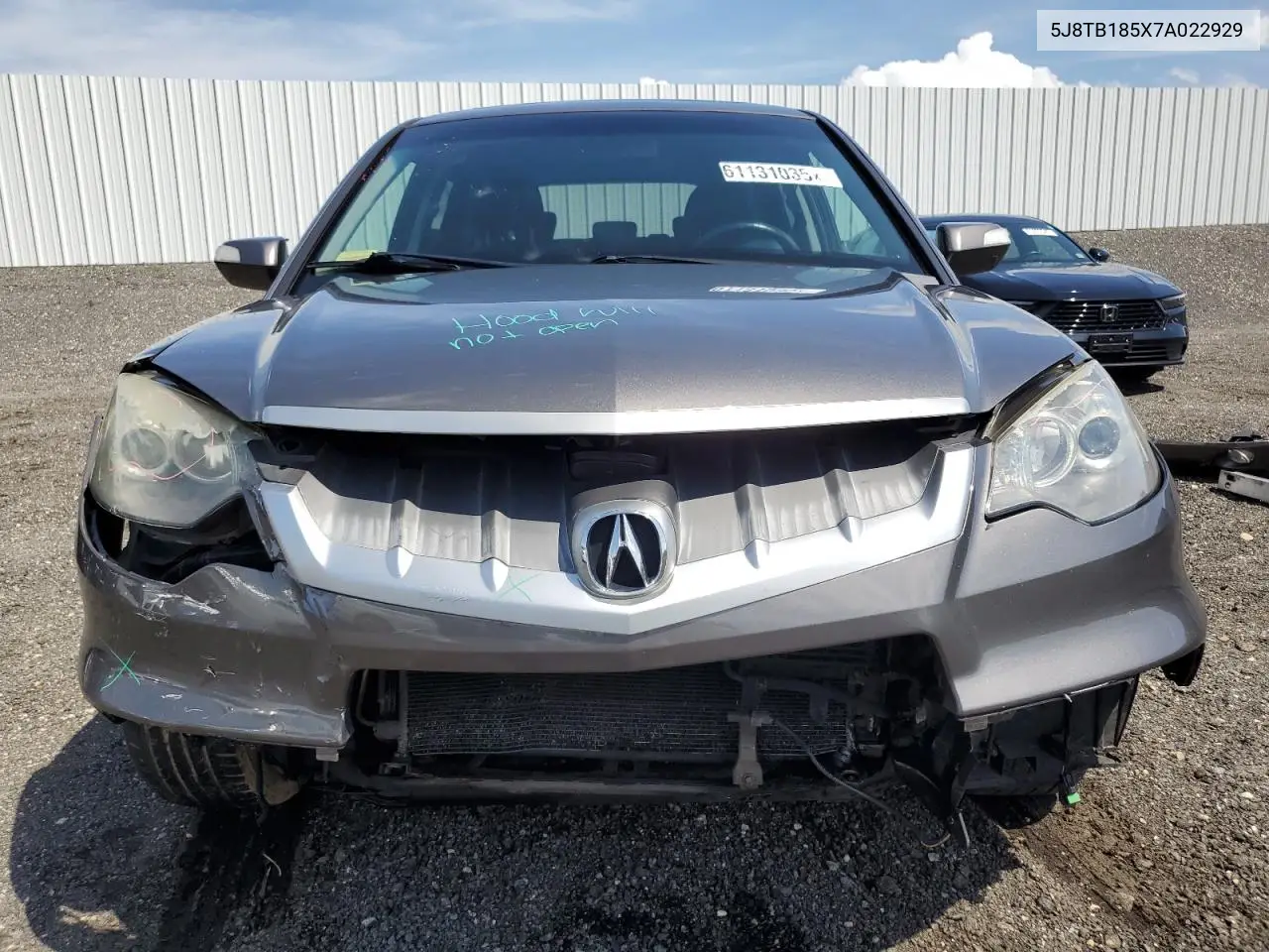 2007 Acura Rdx Technology VIN: 5J8TB185X7A022929 Lot: 61131035