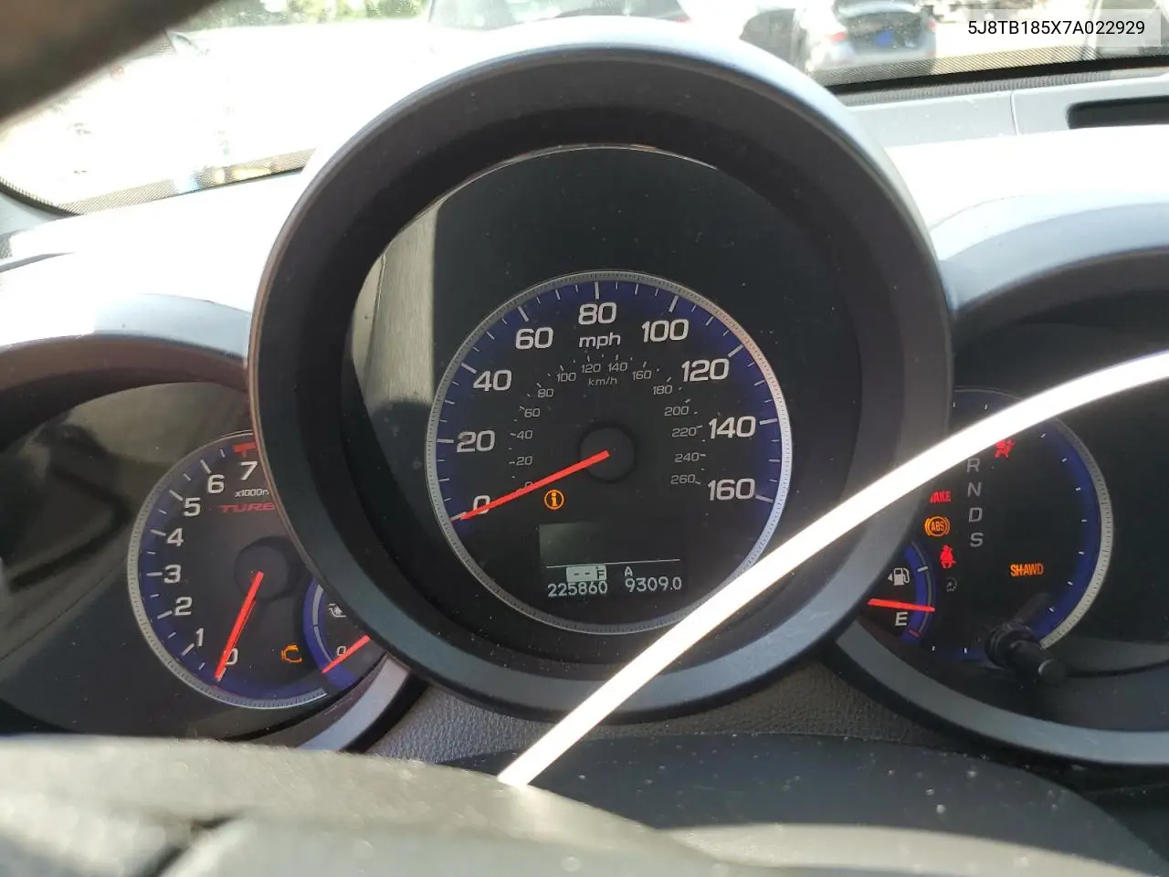 2007 Acura Rdx Technology VIN: 5J8TB185X7A022929 Lot: 61131035