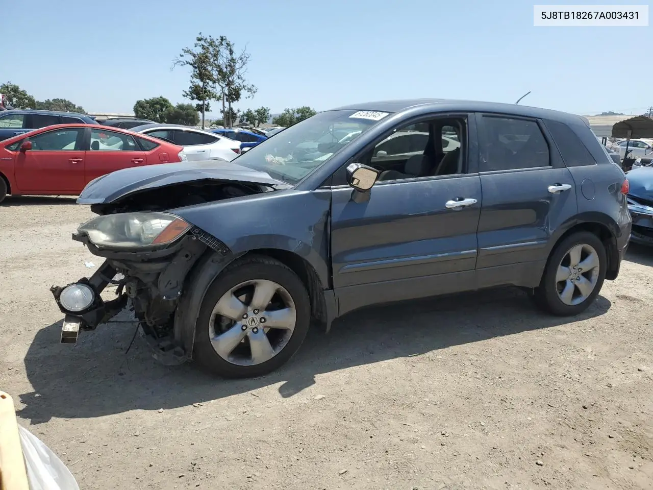 2007 Acura Rdx VIN: 5J8TB18267A003431 Lot: 61262045