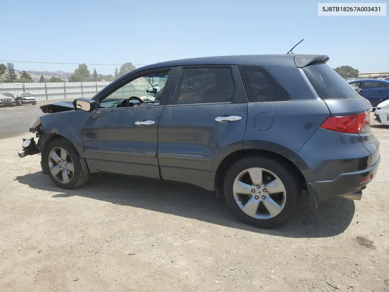 2007 Acura Rdx VIN: 5J8TB18267A003431 Lot: 61262045