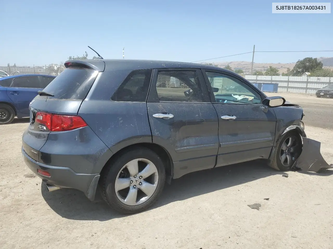 2007 Acura Rdx VIN: 5J8TB18267A003431 Lot: 61262045