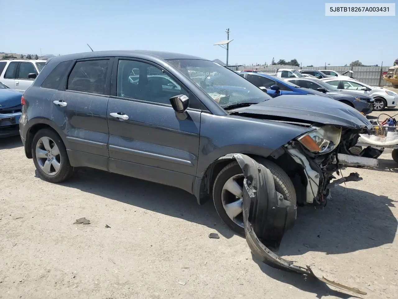 2007 Acura Rdx VIN: 5J8TB18267A003431 Lot: 61262045