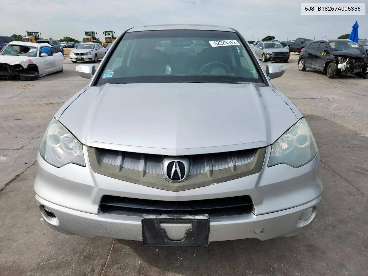 2007 Acura Rdx VIN: 5J8TB18267A005356 Lot: 62223515