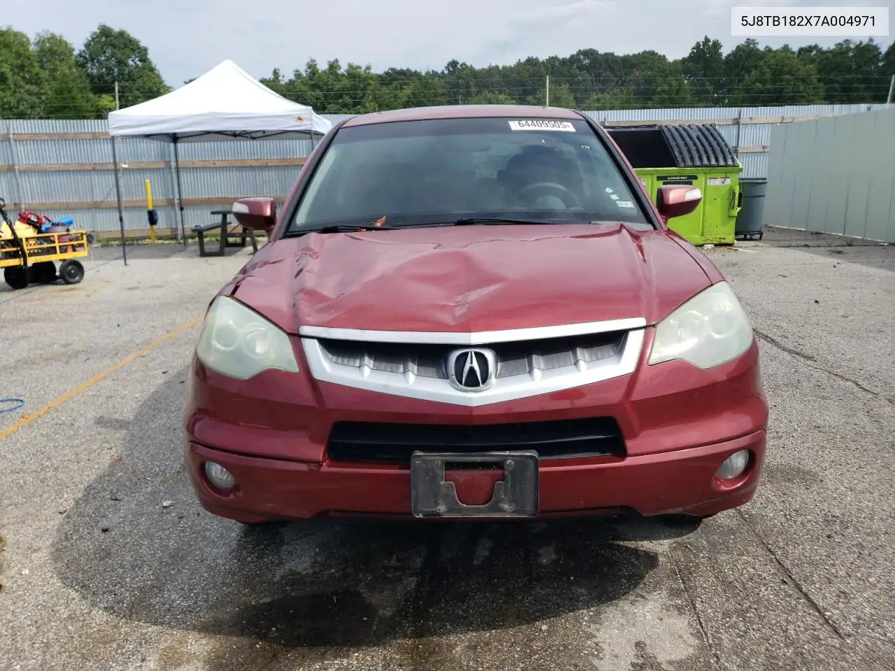 2007 Acura Rdx VIN: 5J8TB182X7A004971 Lot: 64409505