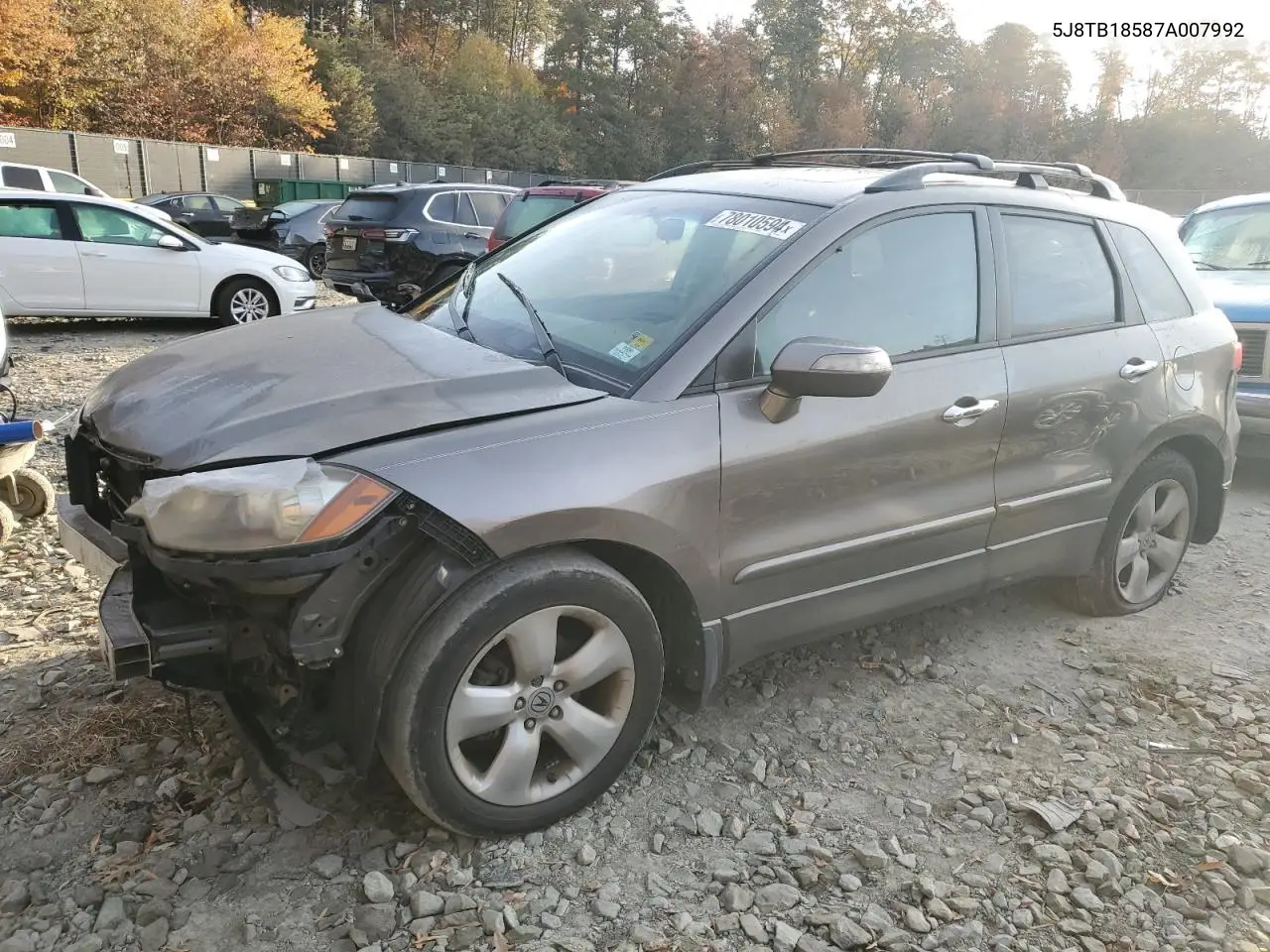 2007 Acura Rdx Technology VIN: 5J8TB18587A007992 Lot: 78010594