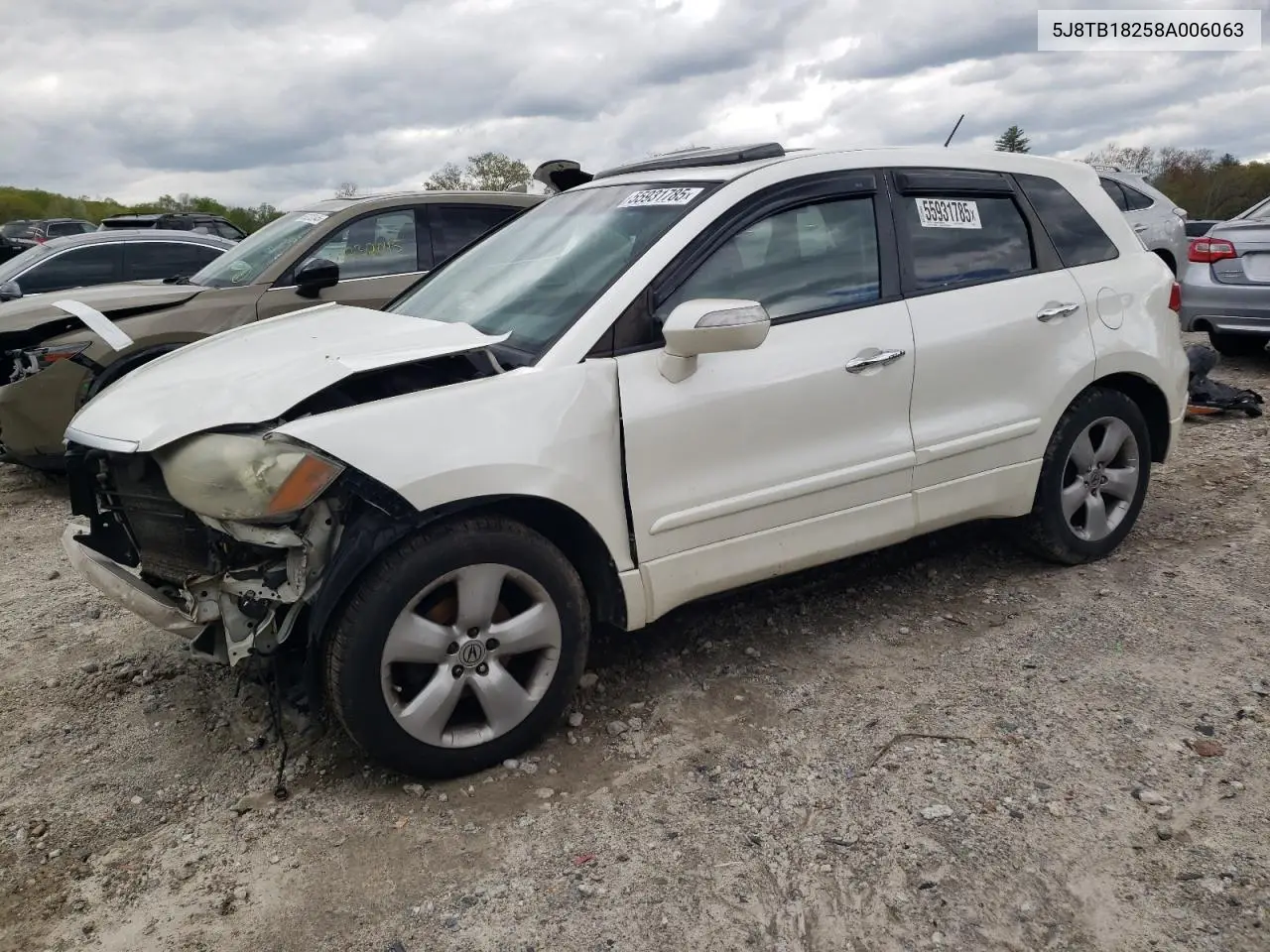 2008 Acura Rdx VIN: 5J8TB18258A006063 Lot: 55931785