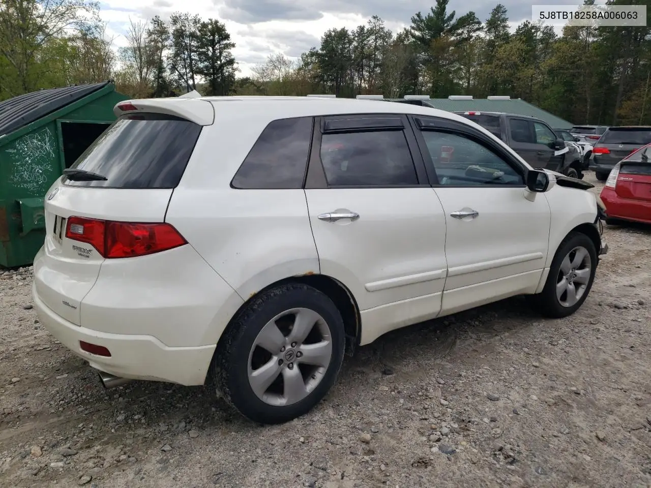 2008 Acura Rdx VIN: 5J8TB18258A006063 Lot: 55931785