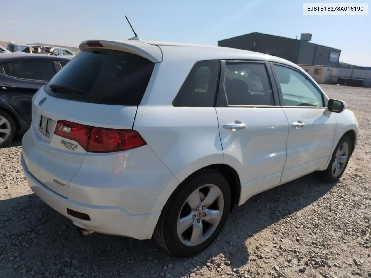 2008 Acura Rdx VIN: 5J8TB18278A016190 Lot: 63073955
