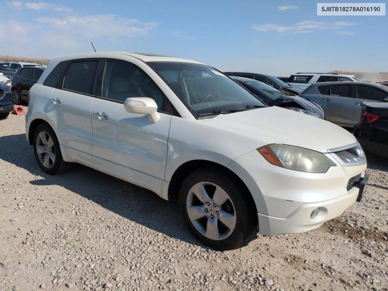2008 Acura Rdx VIN: 5J8TB18278A016190 Lot: 63073955