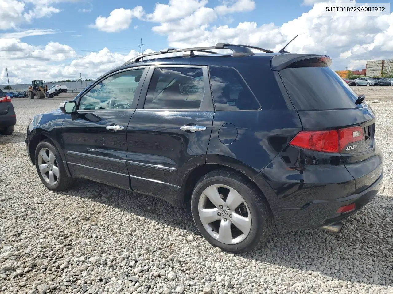 2009 Acura Rdx VIN: 5J8TB18229A003932 Lot: 56788005