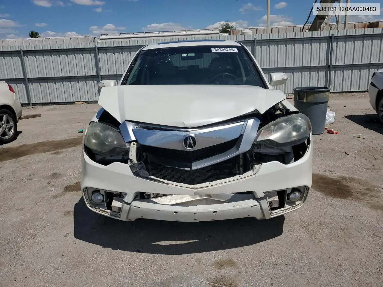 2010 Acura Rdx VIN: 5J8TB1H20AA000483 Lot: 55855245