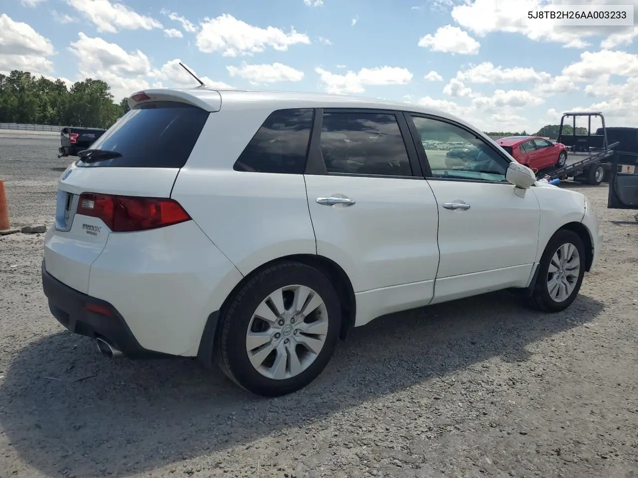2010 Acura Rdx VIN: 5J8TB2H26AA003233 Lot: 61840545