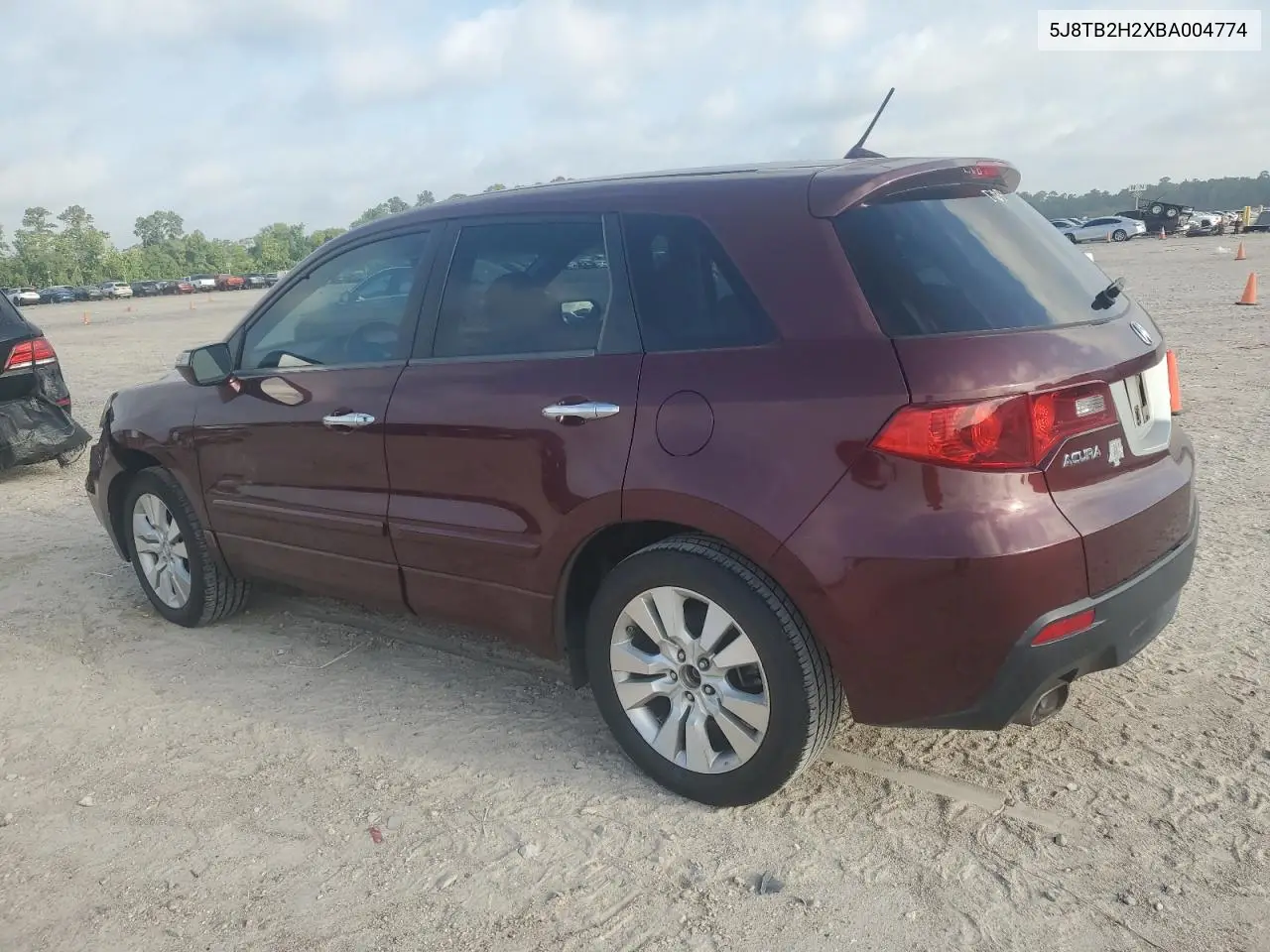 2011 Acura Rdx VIN: 5J8TB2H2XBA004774 Lot: 49369305