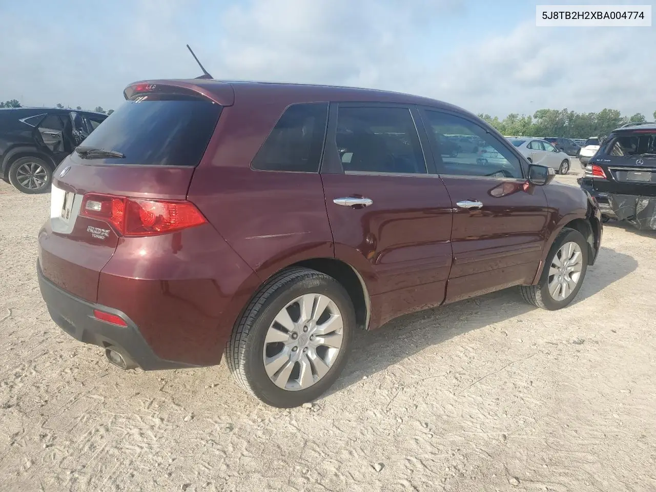 2011 Acura Rdx VIN: 5J8TB2H2XBA004774 Lot: 49369305