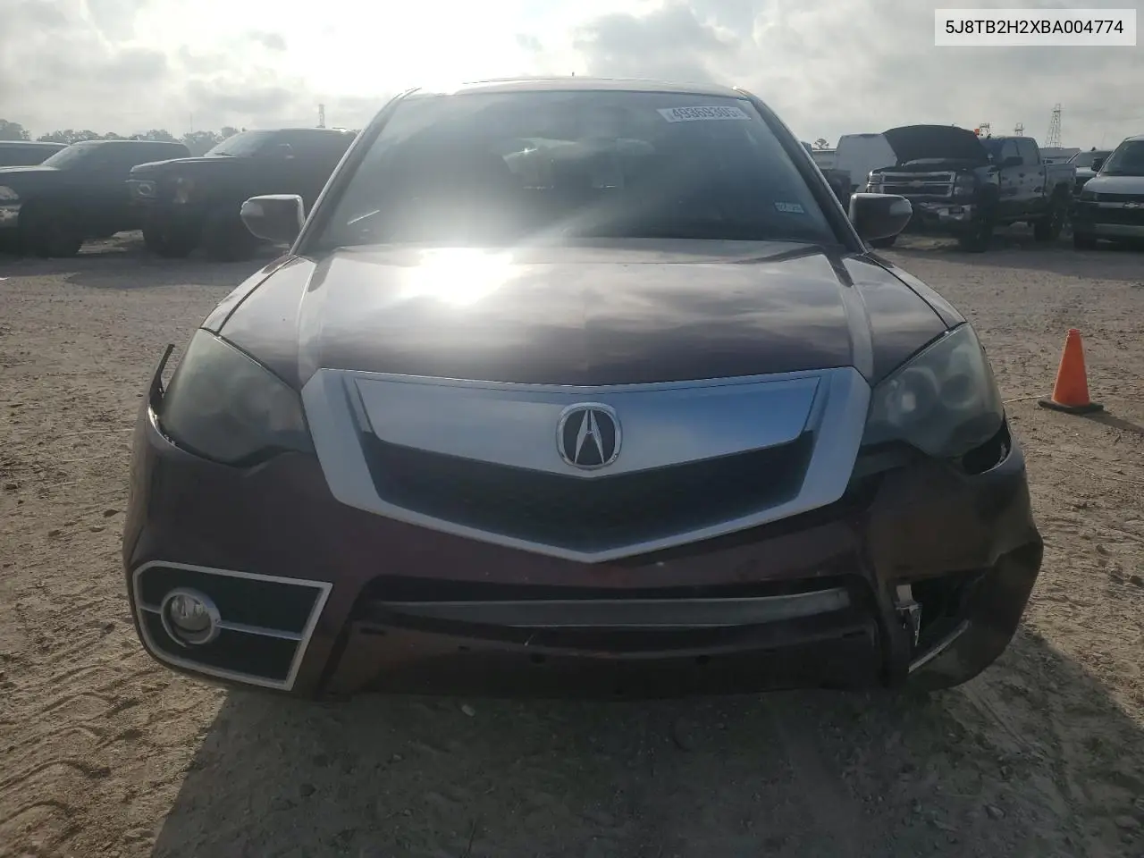 2011 Acura Rdx VIN: 5J8TB2H2XBA004774 Lot: 49369305