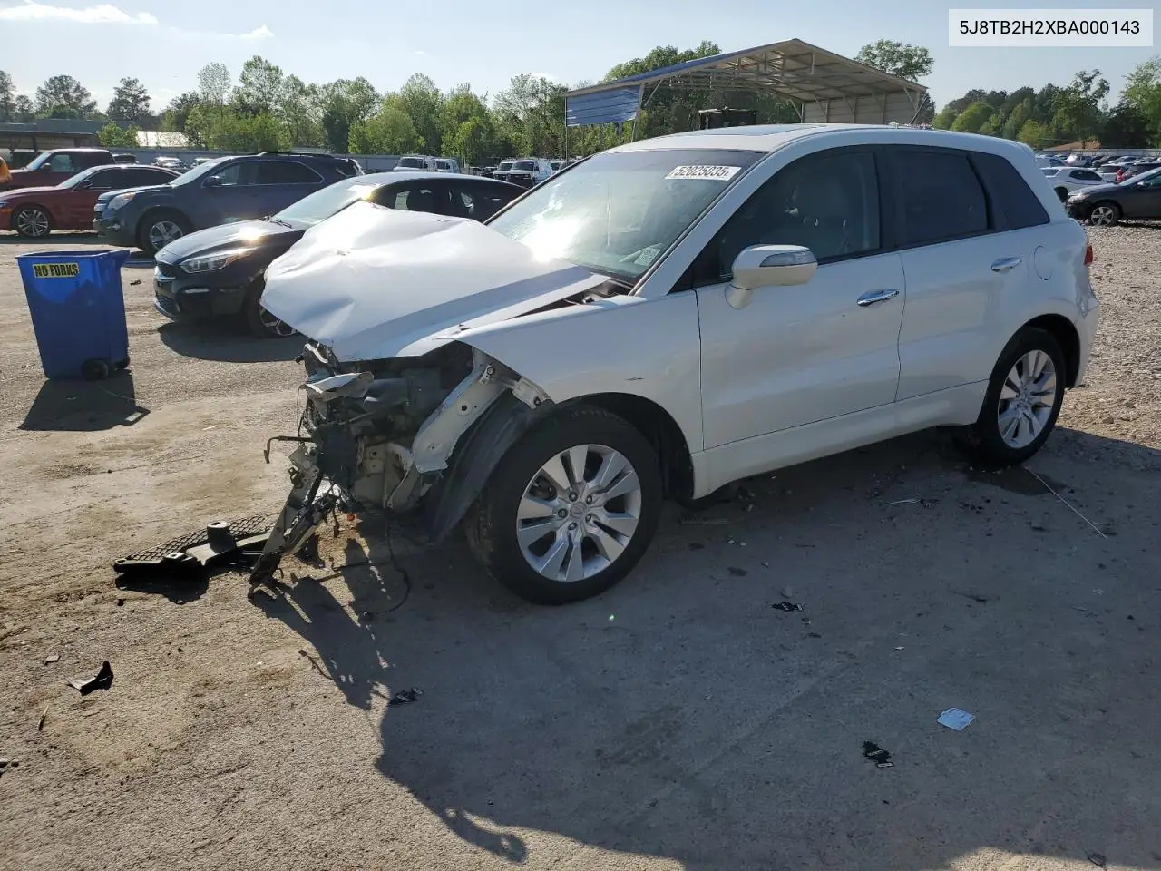 2011 Acura Rdx VIN: 5J8TB2H2XBA000143 Lot: 52025035