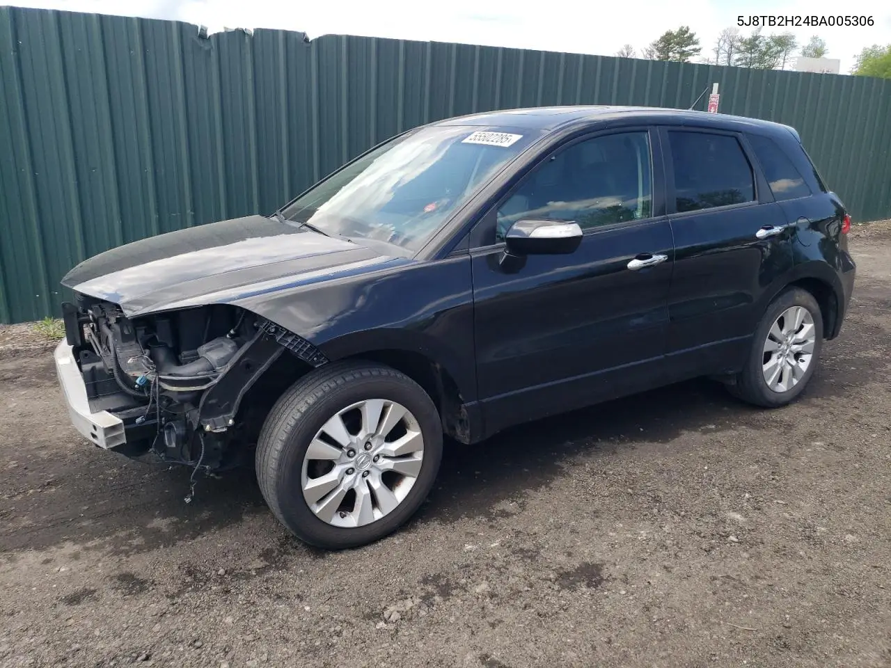 2011 Acura Rdx VIN: 5J8TB2H24BA005306 Lot: 55502285