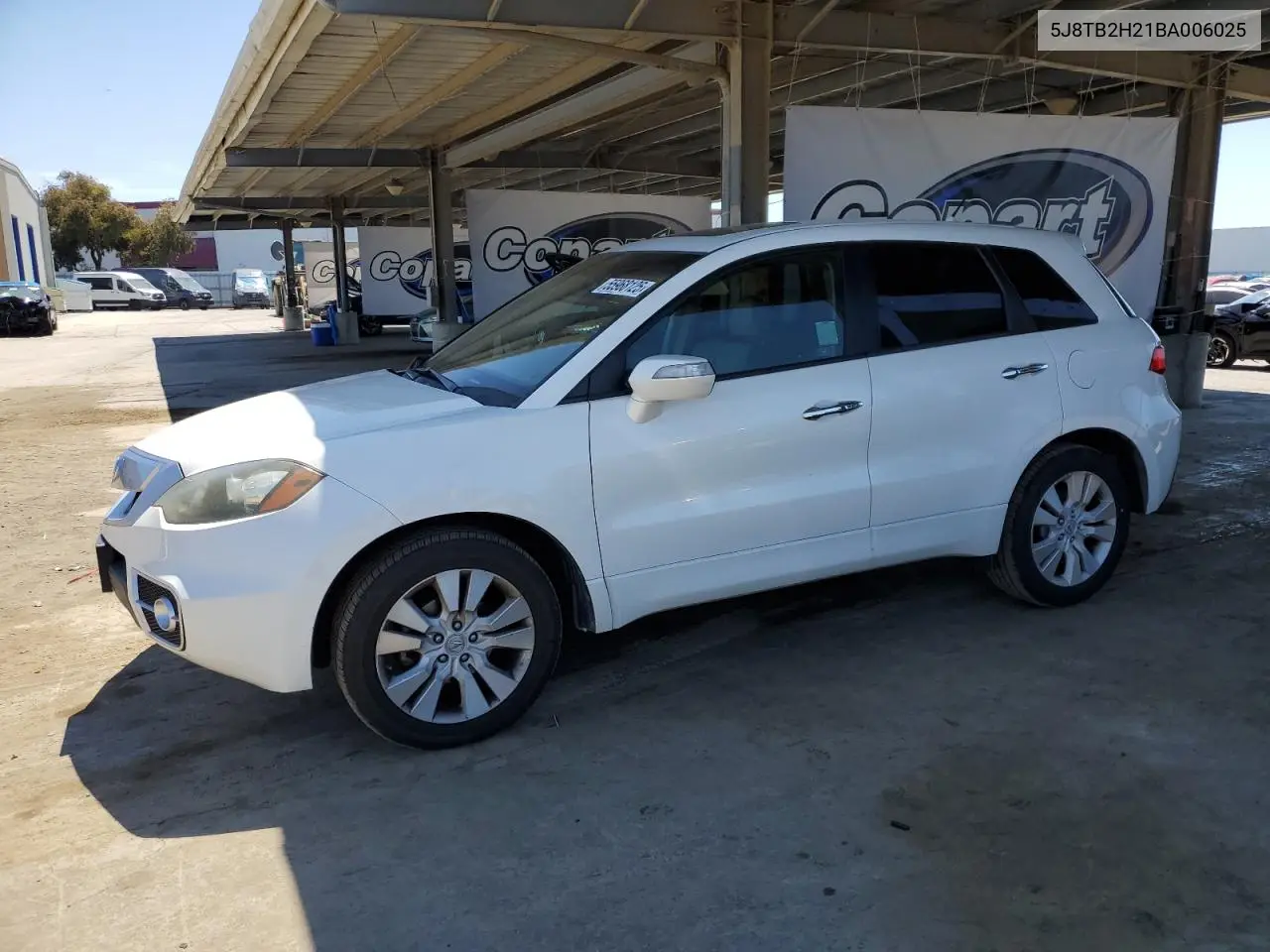 2011 Acura Rdx VIN: 5J8TB2H21BA006025 Lot: 55968125