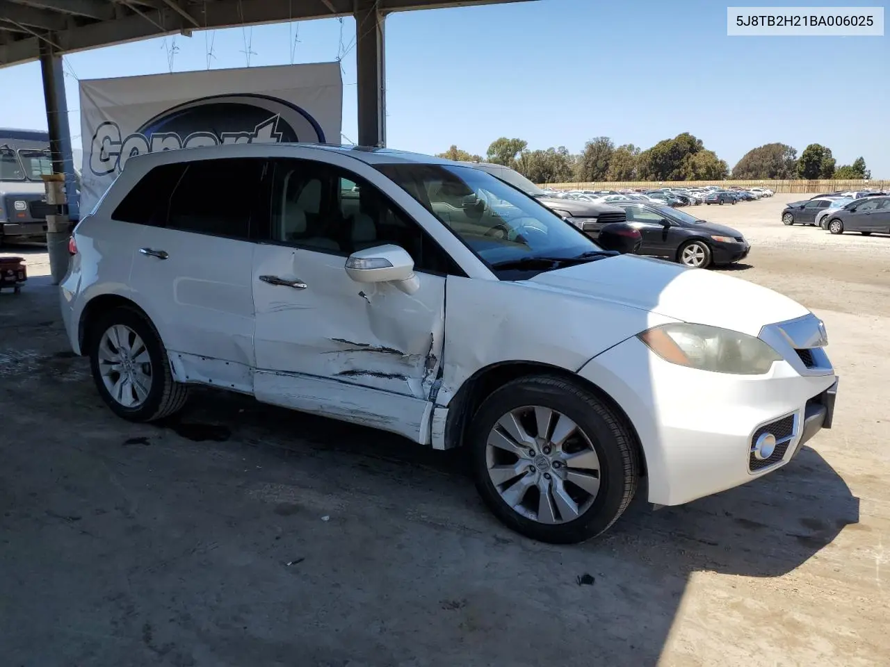 2011 Acura Rdx VIN: 5J8TB2H21BA006025 Lot: 55968125