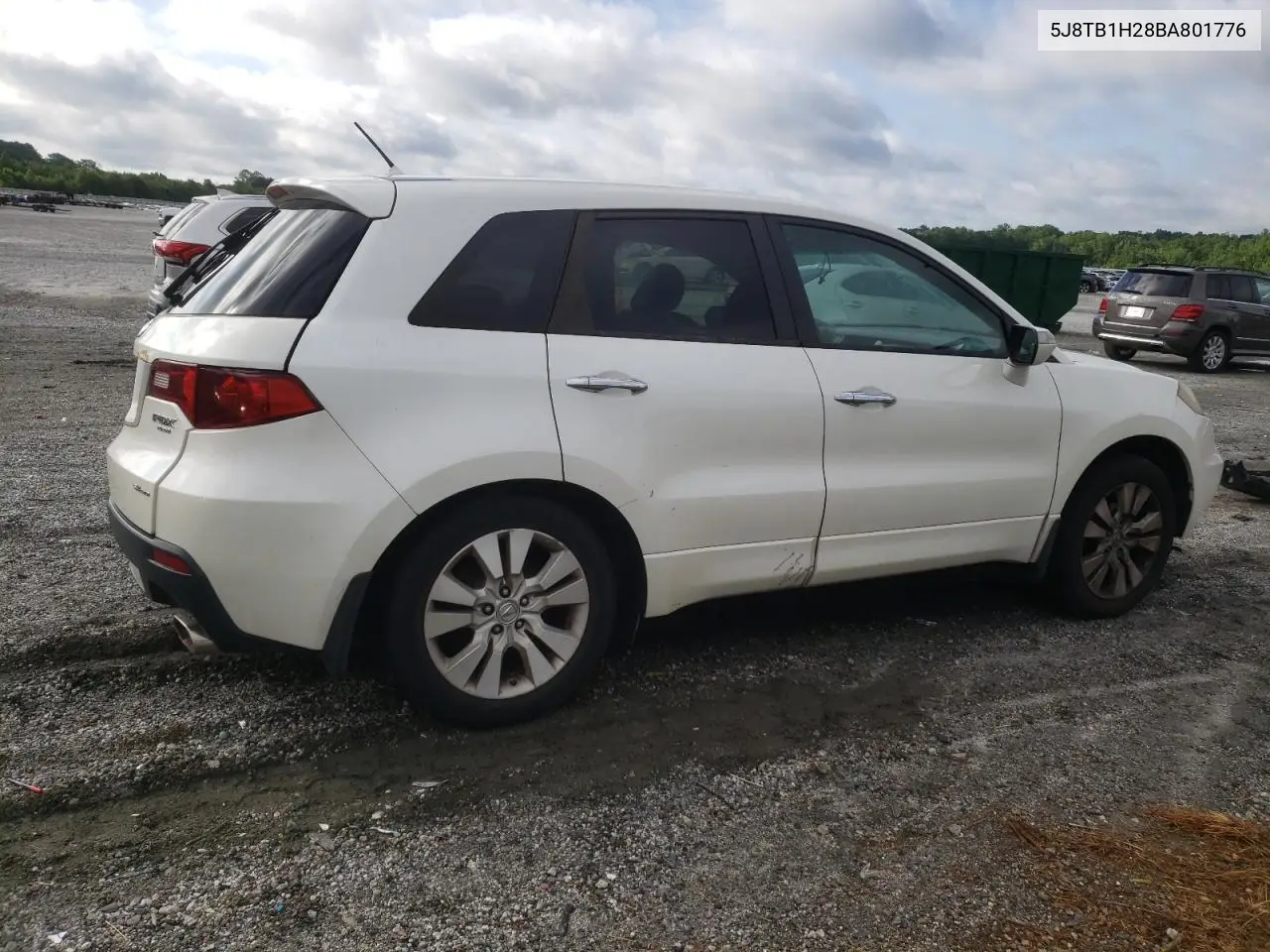 2011 Acura Rdx VIN: 5J8TB1H28BA801776 Lot: 61283715