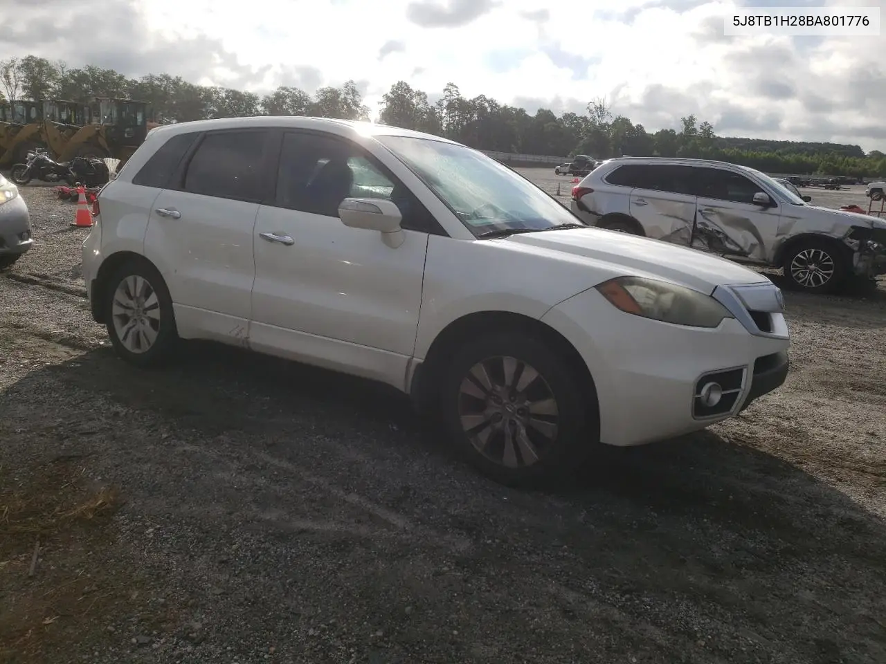 2011 Acura Rdx VIN: 5J8TB1H28BA801776 Lot: 61283715
