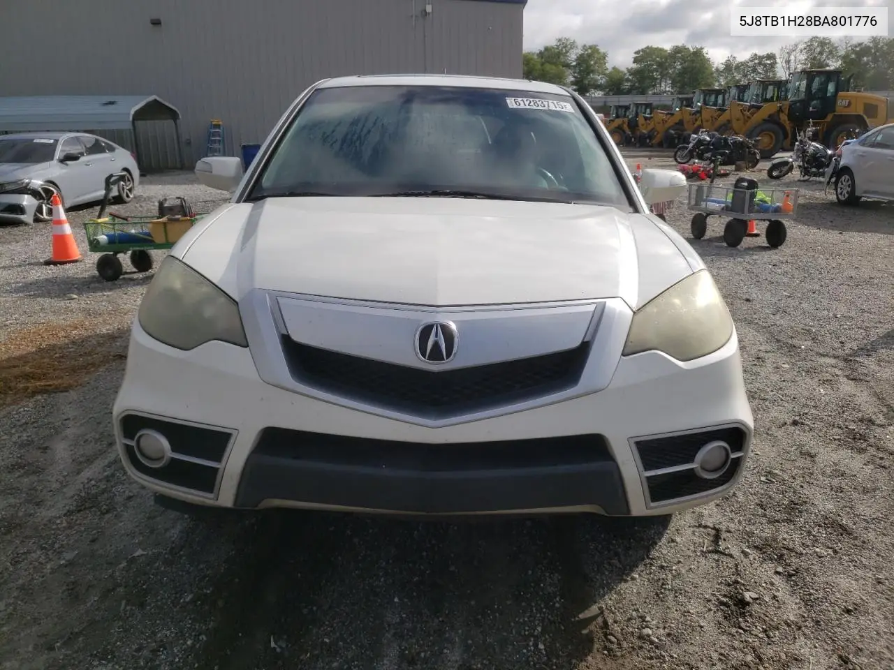 2011 Acura Rdx VIN: 5J8TB1H28BA801776 Lot: 61283715