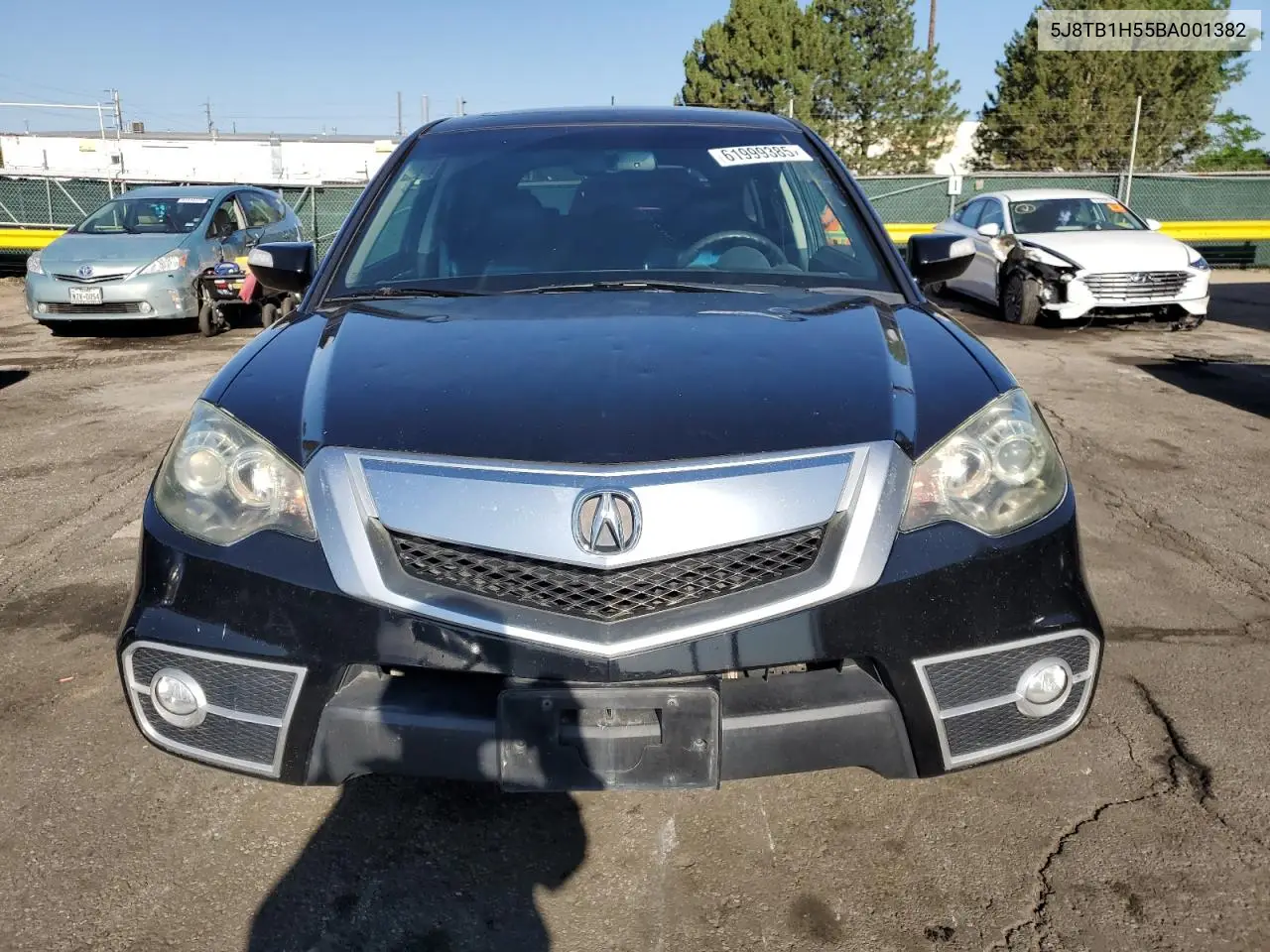 2011 Acura Rdx Technology VIN: 5J8TB1H55BA001382 Lot: 61999385