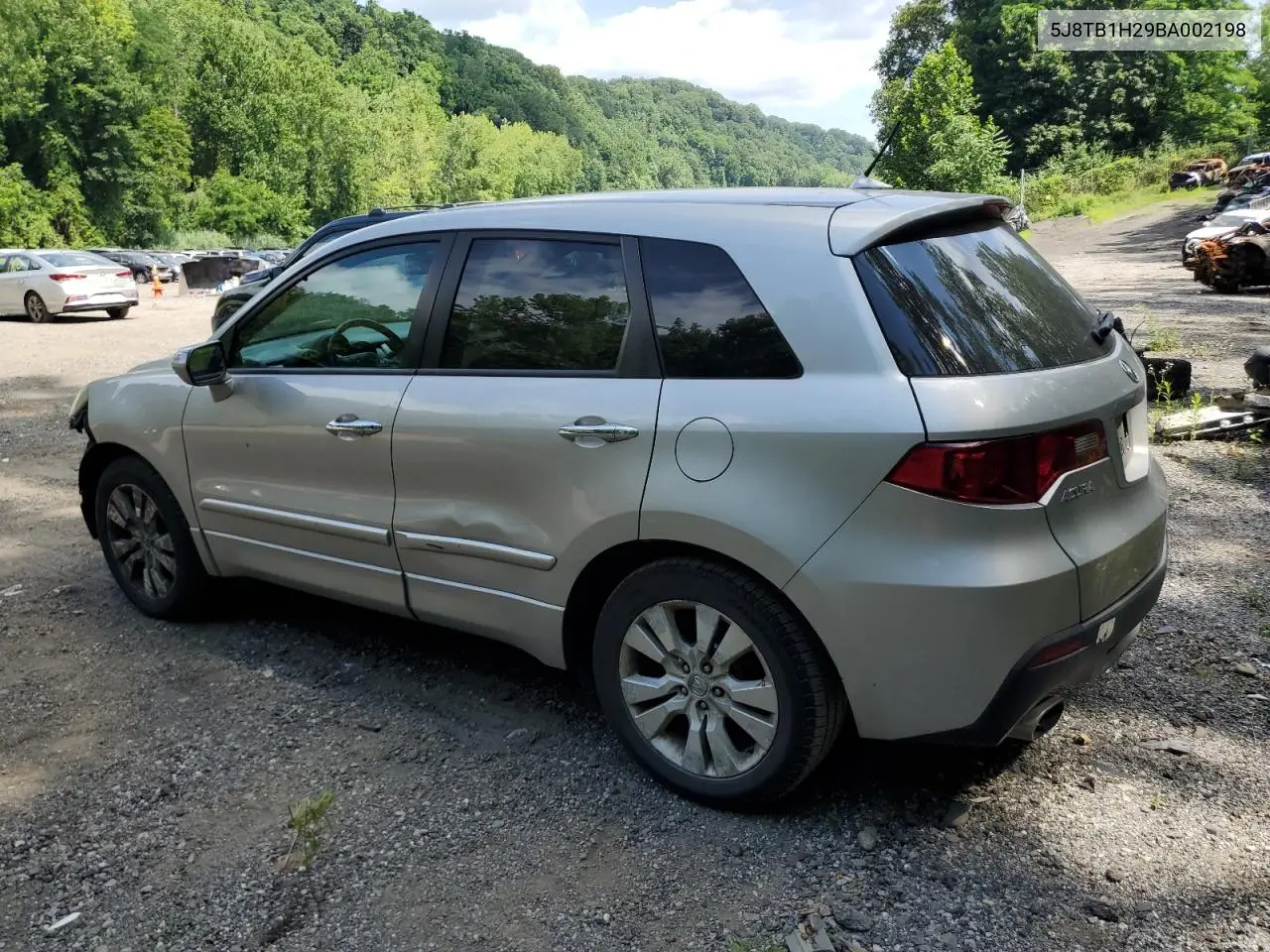 2011 Acura Rdx VIN: 5J8TB1H29BA002198 Lot: 62986015