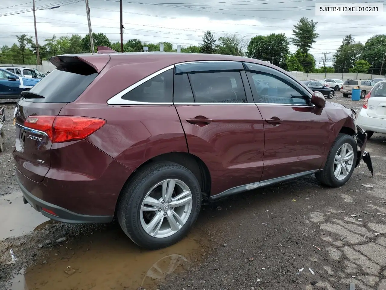 2014 Acura Rdx VIN: 5J8TB4H3XEL010281 Lot: 58723475